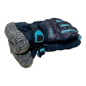 Women’s Dakine Black and Teal Insulated Gloves Size M